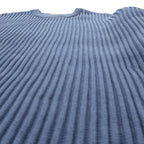 L.L.Bean 90s Ribbed Knit Sweater, XL, Blue Cotton, Crew Neck, JSA6