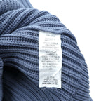 L.L.Bean 90s Ribbed Knit Sweater, XL, Blue Cotton, Crew Neck, JSA6