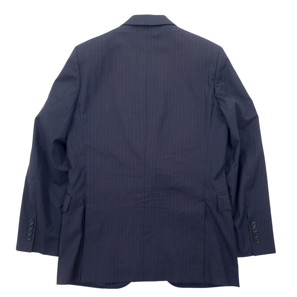 Polo by Ralph Lauren Italian made 2B tailored jacket L navy striped wool sheepskin