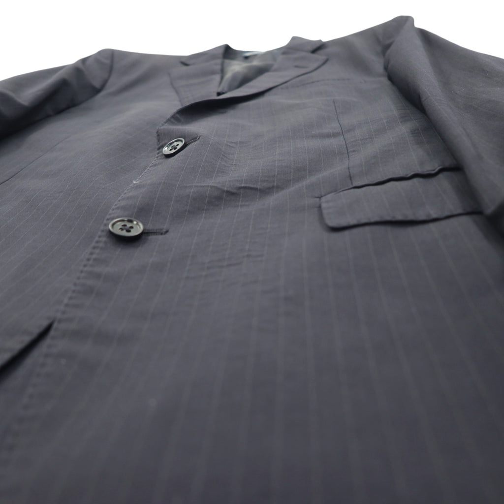 Polo by Ralph Lauren Italian made 2B tailored jacket L navy striped wool sheepskin