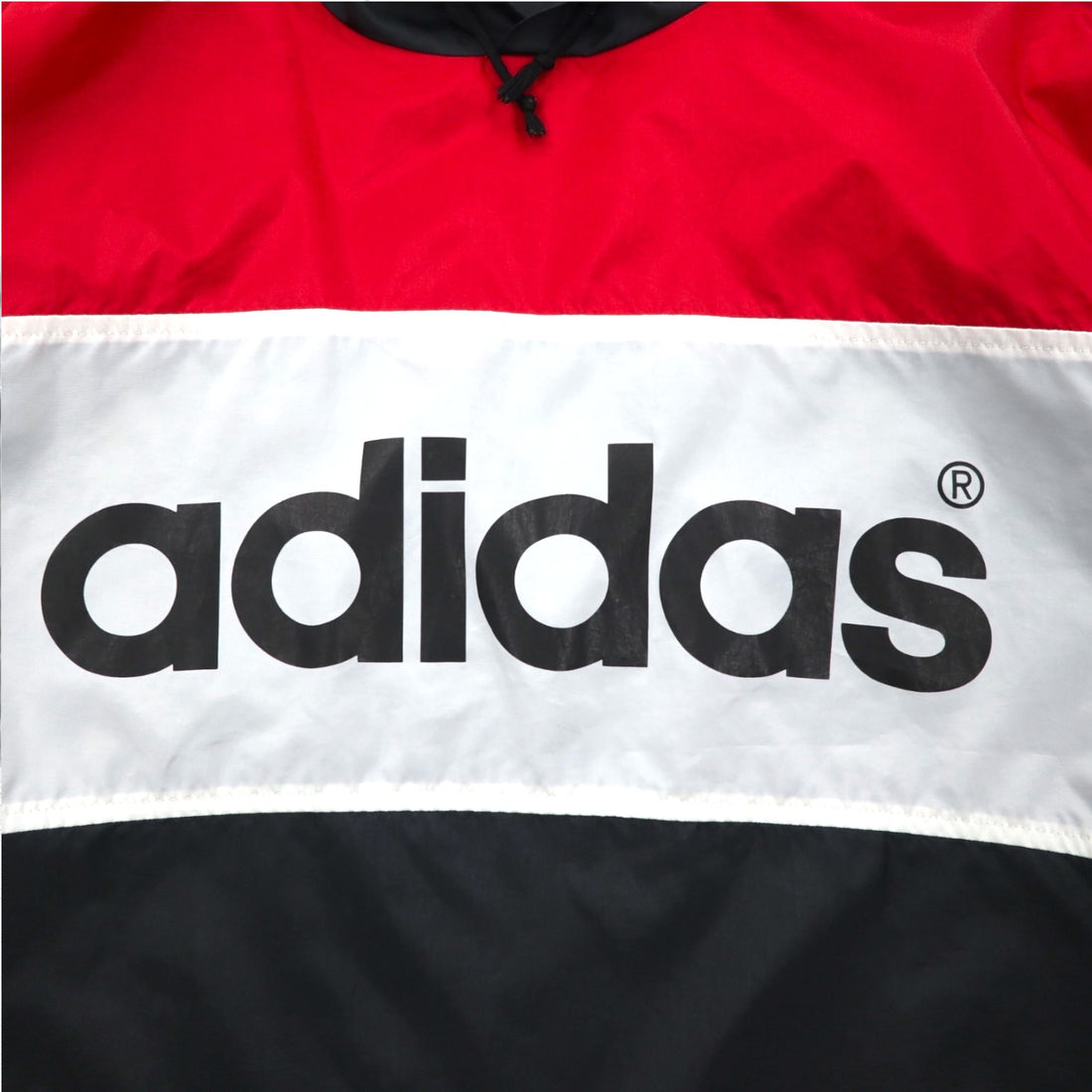 adidas 90s Descente Piste Pullover Nylon Parka ML 3 Stripes Double Sided Logo Print Made in Japan
