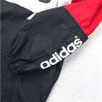 adidas 90s Descente Piste Pullover Nylon Parka ML 3 Stripes Double Sided Logo Print Made in Japan