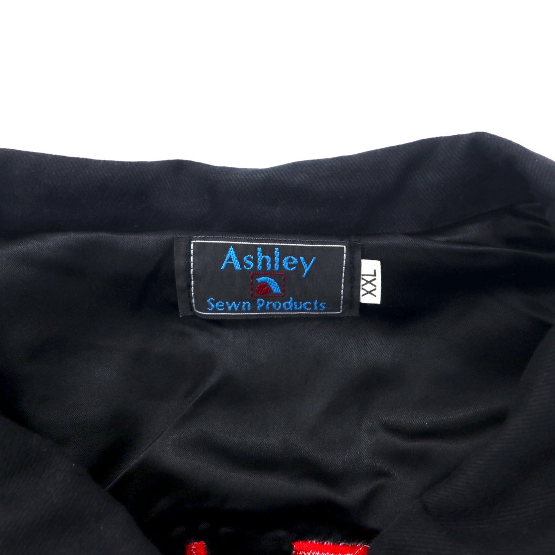 Ashley USA made racing jacket XXL black cotton snap button DAVE KEHL CHEVROLET back embroidery big size