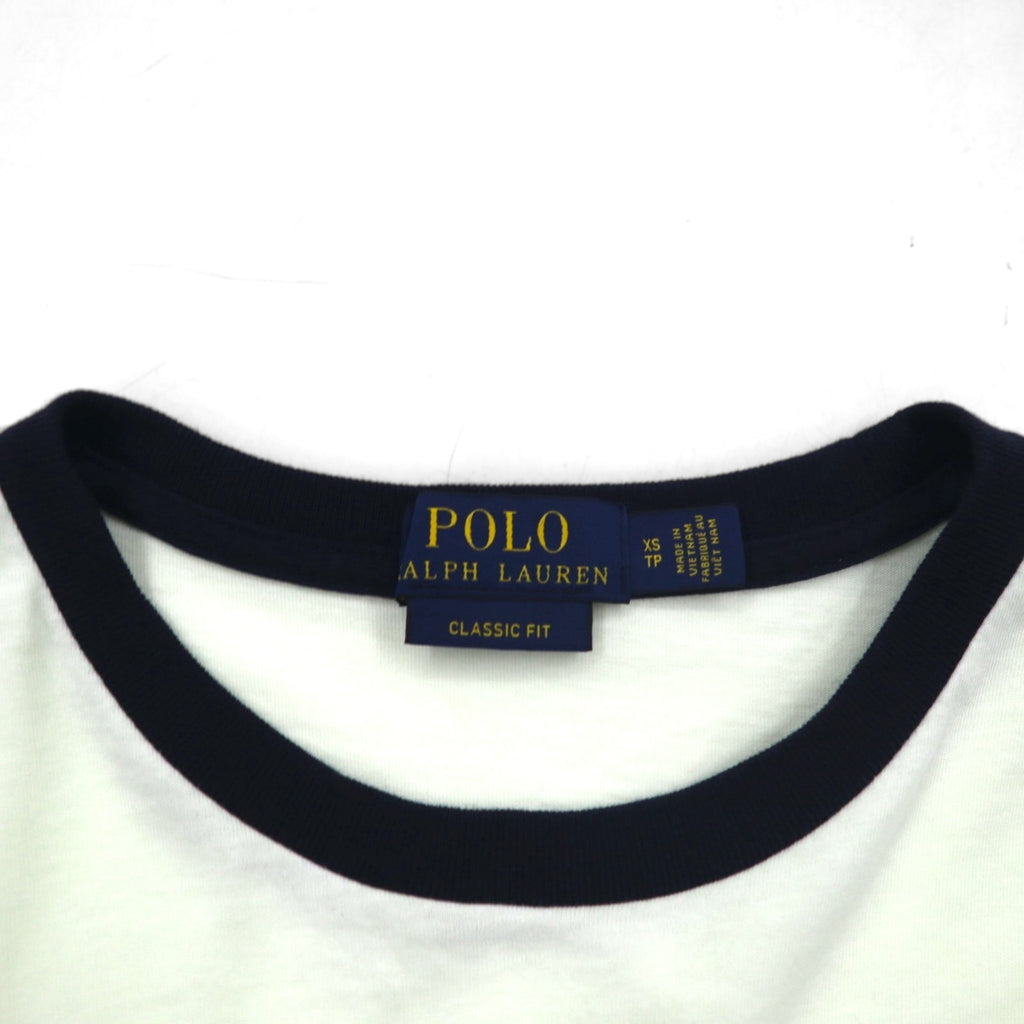 POLO RALPH LAUREN カラーブロック ポケット Tシャツ M ホワイト スモールポニー刺繍