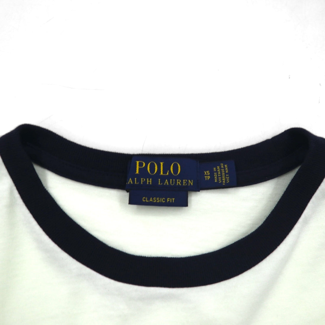 POLO RALPH LAUREN カラーブロック ポケット Tシャツ M ホワイト スモールポニー刺繍