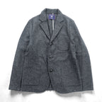 Cricket 1960 x BRONTE By MOON Made in Japan Tweed Leather 3B Wool Tailored Jacket, Size M, Gray