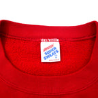 USA製 90年代 JERZEES プリント スウェット XXL レッド コットン BELKNAP SAFETY RECORD