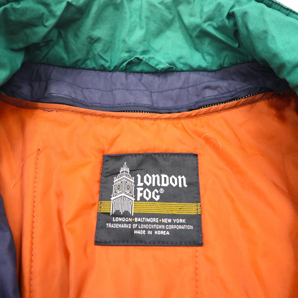 LONDON FOG 90s Field Coat Mountain Parka, XL, Green, Drawcord, Removable Padded Liner