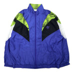 日本然リトテ-古着オンライン-adidas 90年代 ナイロンジャケット ジャージ XL ブルー トレフォイルロゴ-adidas 90's Windbreaker Jersey XL Blue Trefoil Logo