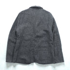 Cricket 1960 x BRONTE By MOON Made in Japan Tweed Leather 3B Wool Tailored Jacket, Size M, Gray