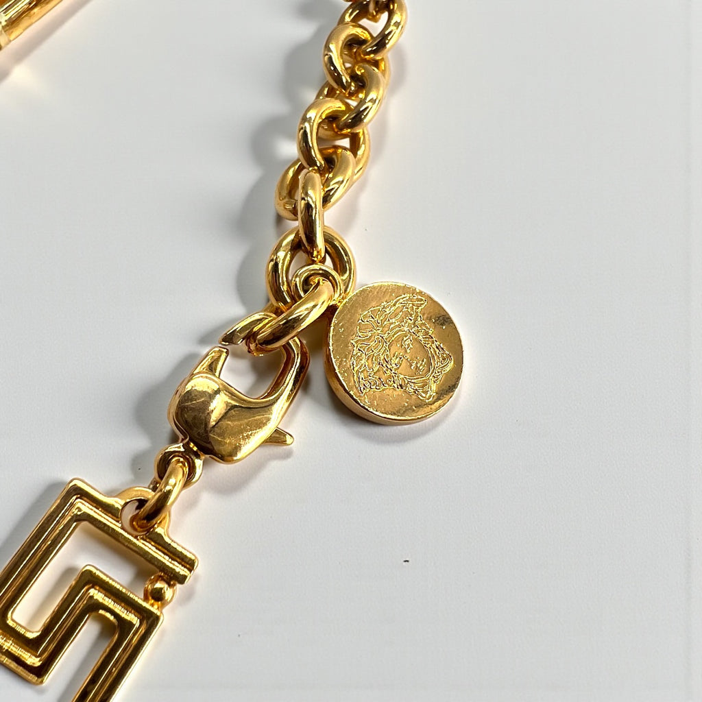 VERSACE グレカ ブレスレット Greca Bracelet ゴールド チェーン メデューサ チャーム