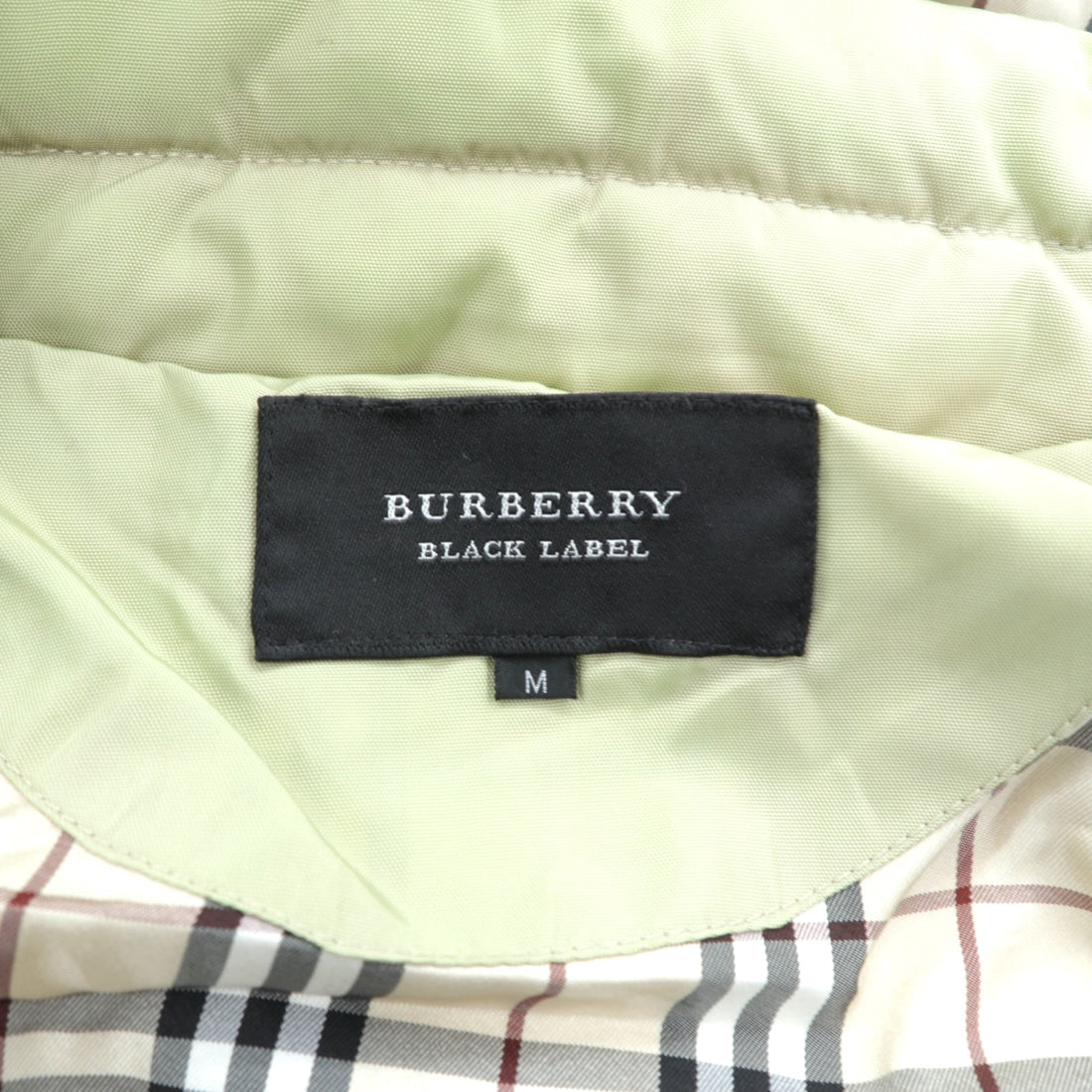 BURBERRY BLACK LABEL ホワイトグース ダウンジャケット M ファー フード着脱 BMP60-320-44 コヨーテファー ホワイトグースダウン 内側ノバチェック