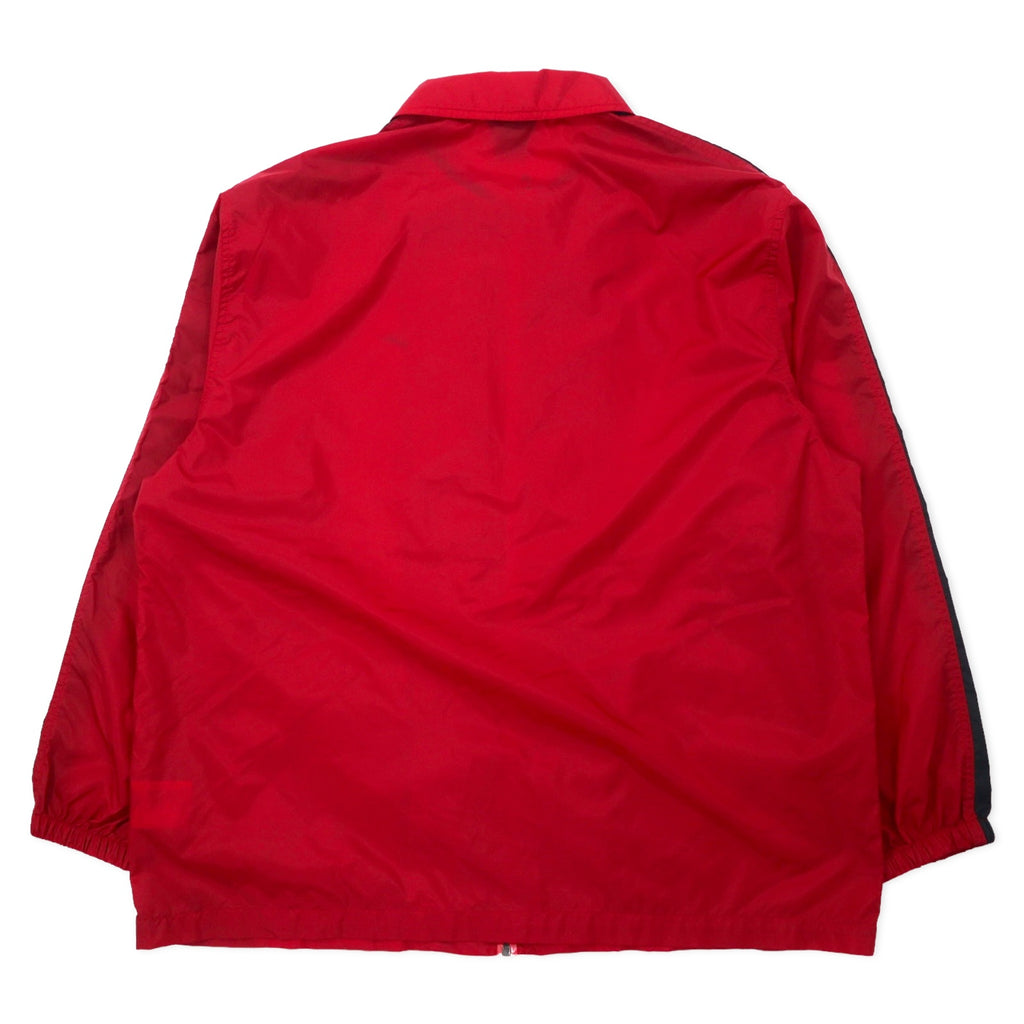 NIKE 90s Nylon Jacket Sports Jacket L Red Black Side Line Swoosh Logo Black Tag Big Size