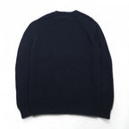 A|X ARMANI EXCHANGE ワッフル セーター コットン ニット M ネイビー 畦編み