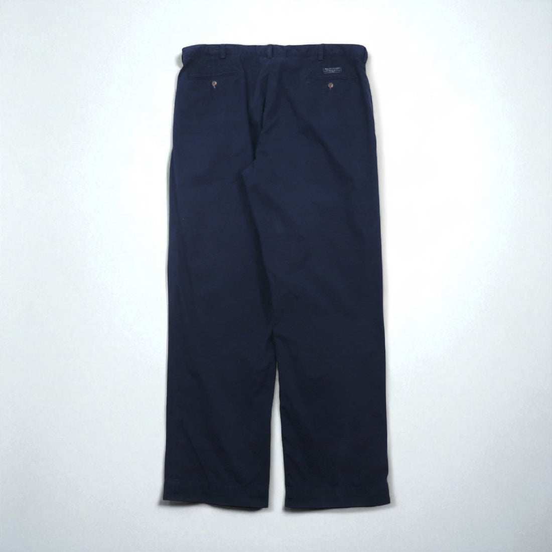 Polo Ralph Lauren 90s Polo Chino Pants, Double-Tuck Wide Leg, XL, Navy, Andrew Pant