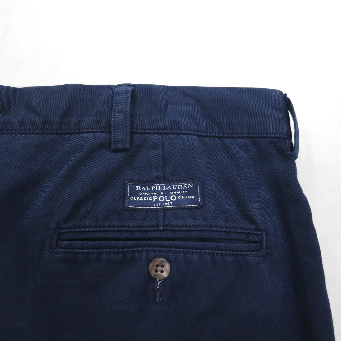 Polo Ralph Lauren 90s Polo Chino Pants, Double-Tuck Wide Leg, XL, Navy, Andrew Pant