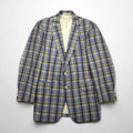 70s USA Vintage Jacket Freg's 2B テーラードジャケット M ブルー マドラス チェック