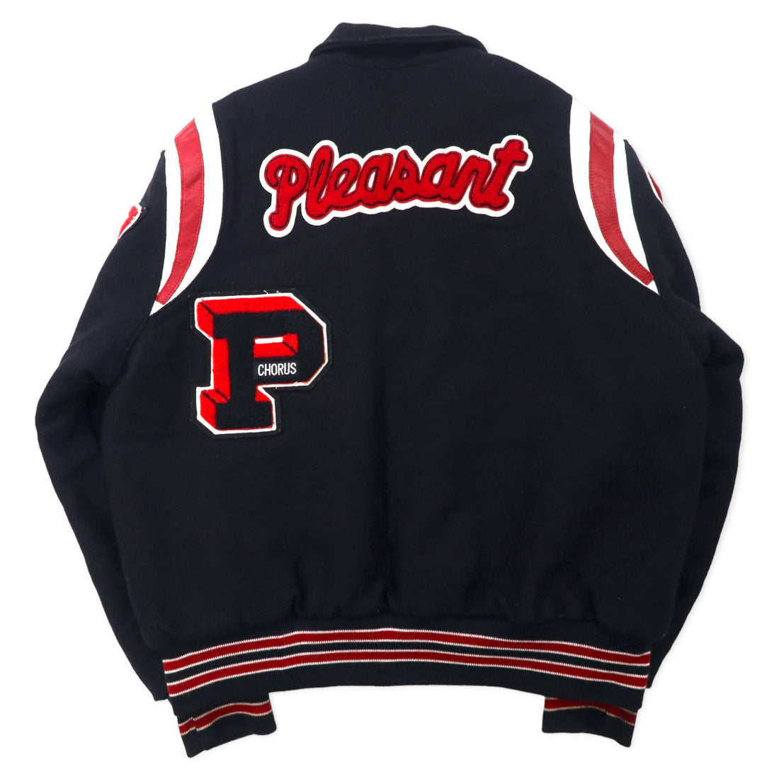 HOLLOWAY USA 90's Stadium Jumper 2XL Black Wool Quilted Liner Patch