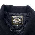HOLLOWAY USA 90's Stadium Jumper 2XL Black Wool Quilted Liner Patch