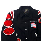 HOLLOWAY USA 90's Stadium Jumper 2XL Black Wool Quilted Liner Patch
