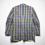 70s USA Vintage Jacket Freg's 2B テーラードジャケット M ブルー マドラス チェック