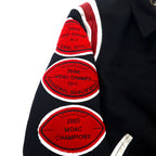 HOLLOWAY USA 90's Stadium Jumper 2XL Black Wool Quilted Liner Patch