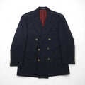 80s Canada Vintage Blazer Hyde Park ブレザー ピークドラベル ダブル テーラードジャケット XL ネイビー ACTWUタグ 紺ブレ 80年代 カナダ製
