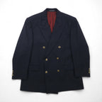 80s Canada Vintage Blazer Hyde Park ブレザー ピークドラベル ダブル テーラードジャケット XL ネイビー ACTWUタグ 紺ブレ 80年代 カナダ製
