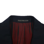 80s Canada Vintage Blazer Hyde Park ブレザー ピークドラベル ダブル テーラードジャケット XL ネイビー ACTWUタグ 紺ブレ 80年代 カナダ製