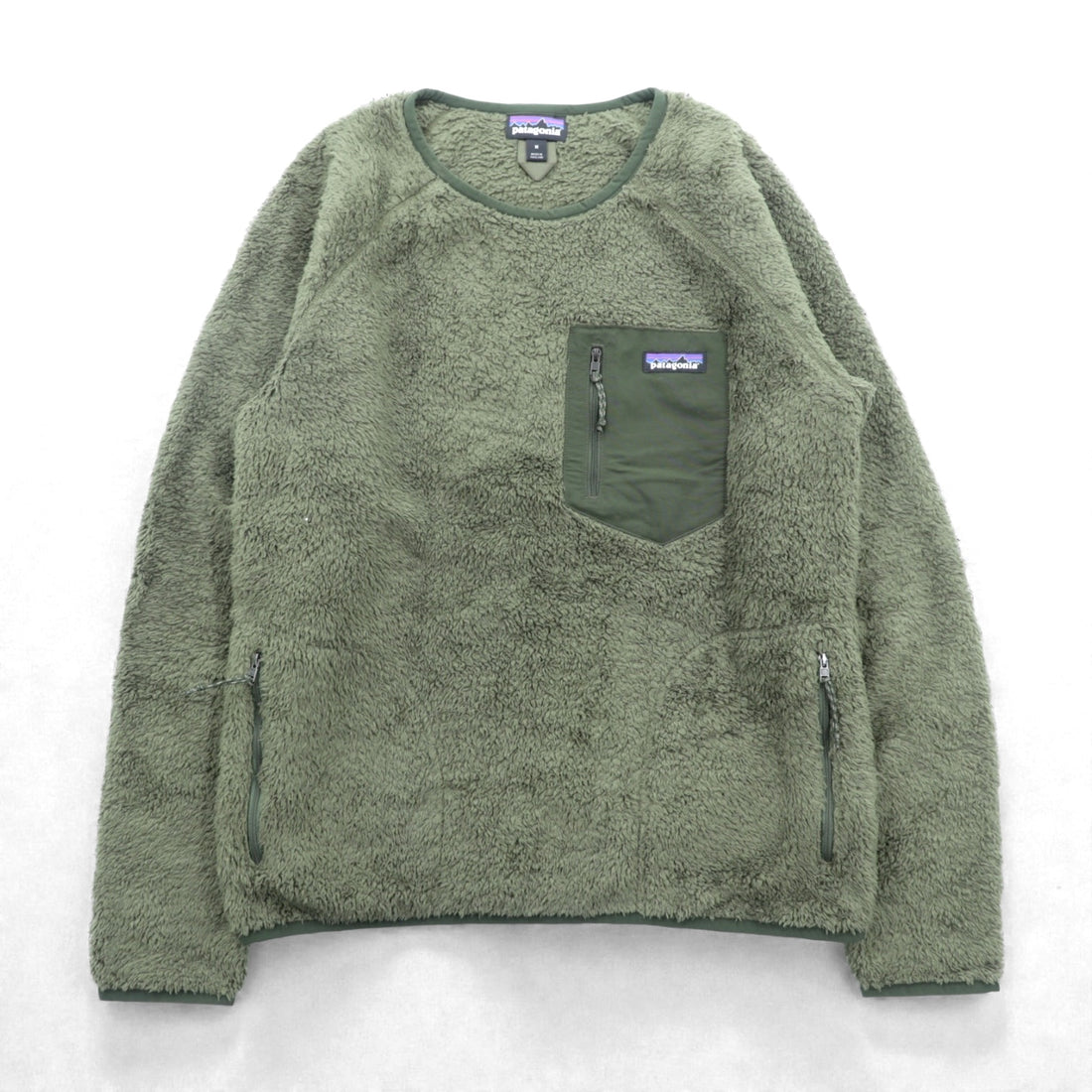 Patagonia Los Gatos Crew Boa Fleece Jacket, Medium, Khaki, Pullover, 25895