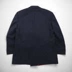 80s Canada Vintage Blazer Hyde Park ブレザー ピークドラベル ダブル テーラードジャケット XL ネイビー ACTWUタグ 紺ブレ 80年代 カナダ製