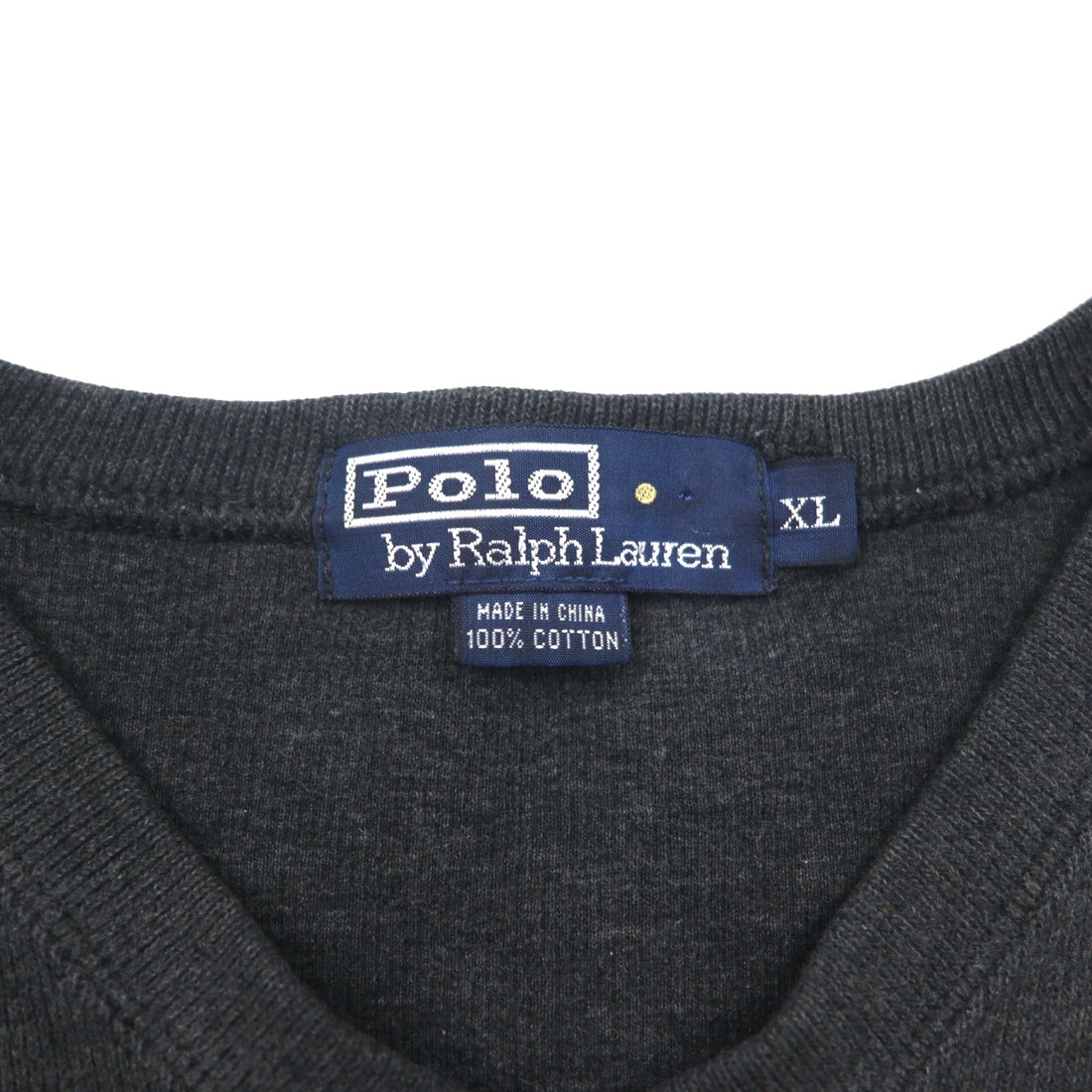 Polo Ralph Lauren 90s V-neck sweatshirt, size XL, gray cotton