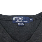 Polo Ralph Lauren 90s V-neck sweatshirt, size XL, gray cotton