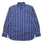 TOMMY HILFIGER Button-down Shirt, Medium, Blue, Check, Cotton, Big Size