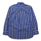TOMMY HILFIGER Button-down Shirt, Medium, Blue, Check, Cotton, Big Size