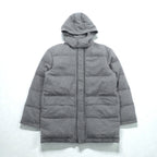 Paul Smith COLLECTION Made in Japan Wool Down Jacket L Gray Herringbone Removable Hood