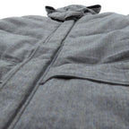 Paul Smith COLLECTION Made in Japan Wool Down Jacket L Gray Herringbone Removable Hood