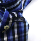 TOMMY HILFIGER Button-down Shirt, Medium, Blue, Check, Cotton, Big Size