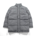 Paul Smith COLLECTION Made in Japan Wool Down Jacket L Gray Herringbone Removable Hood