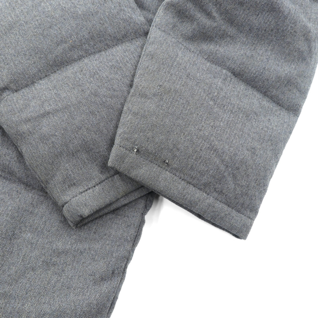 Paul Smith COLLECTION Made in Japan Wool Down Jacket L Gray Herringbone Removable Hood