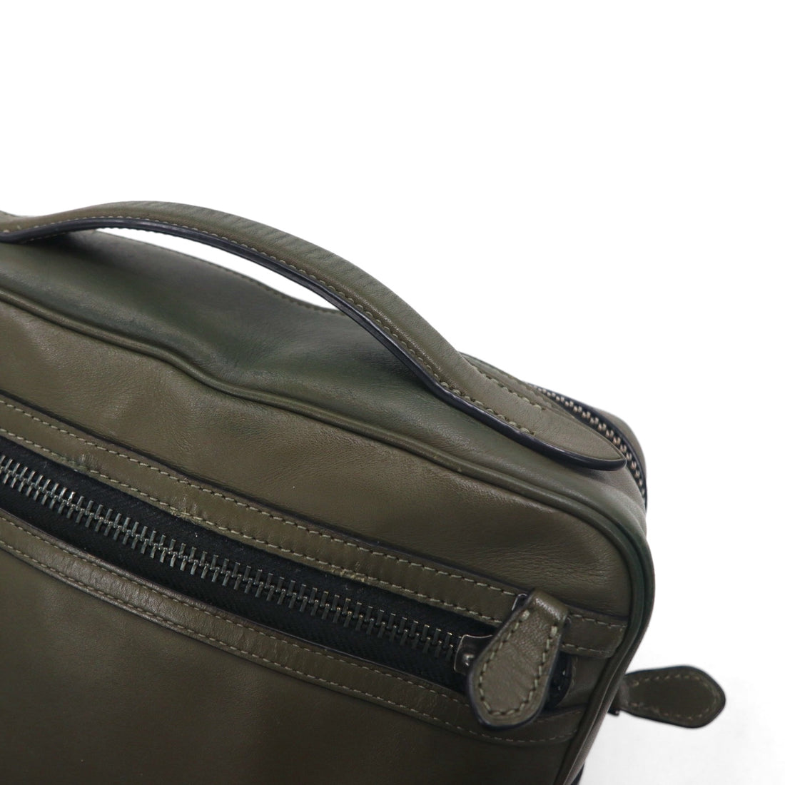 COACH Graham Convertible 3WAY Backpack Briefcase Khaki Smooth Calf Leather C6877
