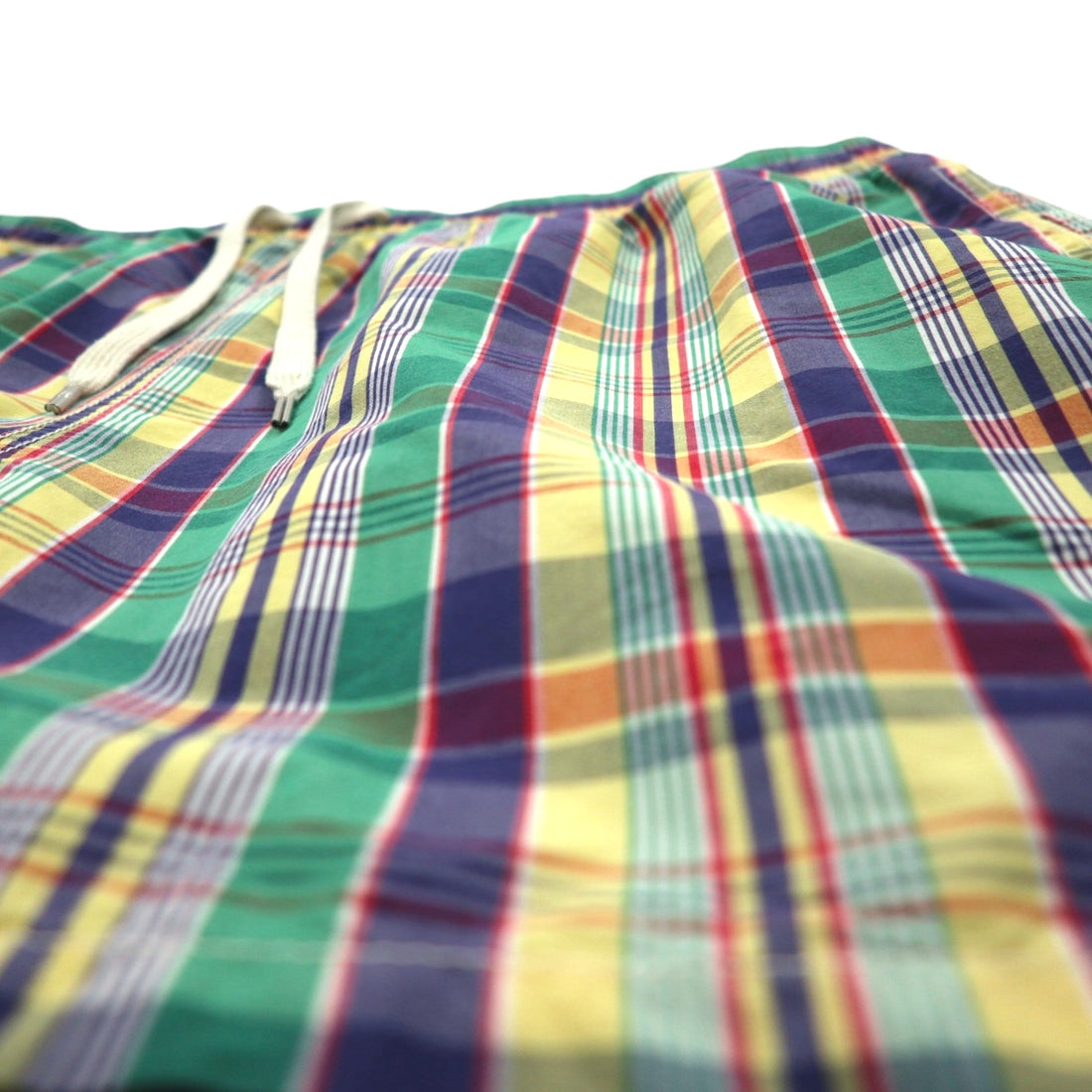 Polo by Ralph Lauren 90s amphibious madras check shorts, XL, multicolor, cotton, nylon, small pony embroidery