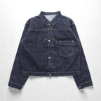 VINTAGE レプリカ 1st タイプ 大戦モデル デニムジャケット Gジャン XL インディゴ 13.5OZ セルヴィッチ 赤耳 シンチバック プリーツ 月桂樹ボタン 復刻 未使用品