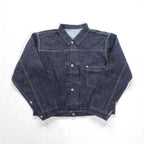 VINTAGE レプリカ 1st タイプ 大戦モデル デニムジャケット Gジャン XL インディゴ 13.5OZ セルヴィッチ 赤耳 シンチバック プリーツ 月桂樹ボタン 復刻 未使用品