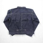 VINTAGE レプリカ 1st タイプ 大戦モデル デニムジャケット Gジャン XL インディゴ 13.5OZ セルヴィッチ 赤耳 シンチバック プリーツ 月桂樹ボタン 復刻 未使用品