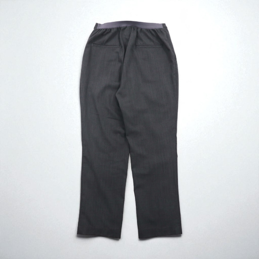 BASISBROEK Belgian-made Easy Slacks, Size M, Gray, Polyester, Stretch
