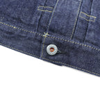 VINTAGE レプリカ 1st タイプ 大戦モデル デニムジャケット Gジャン XL インディゴ 13.5OZ セルヴィッチ 赤耳 シンチバック プリーツ 月桂樹ボタン 復刻 未使用品