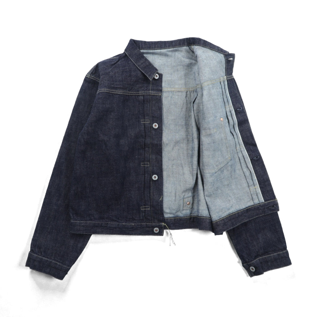 VINTAGE レプリカ 1st タイプ 大戦モデル デニムジャケット Gジャン XL インディゴ 13.5OZ セルヴィッチ 赤耳 シンチバック プリーツ 月桂樹ボタン 復刻 未使用品