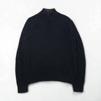 Calvin Klein Half-Zip Jacquard Knit Sweater, Size L, Black Cotton