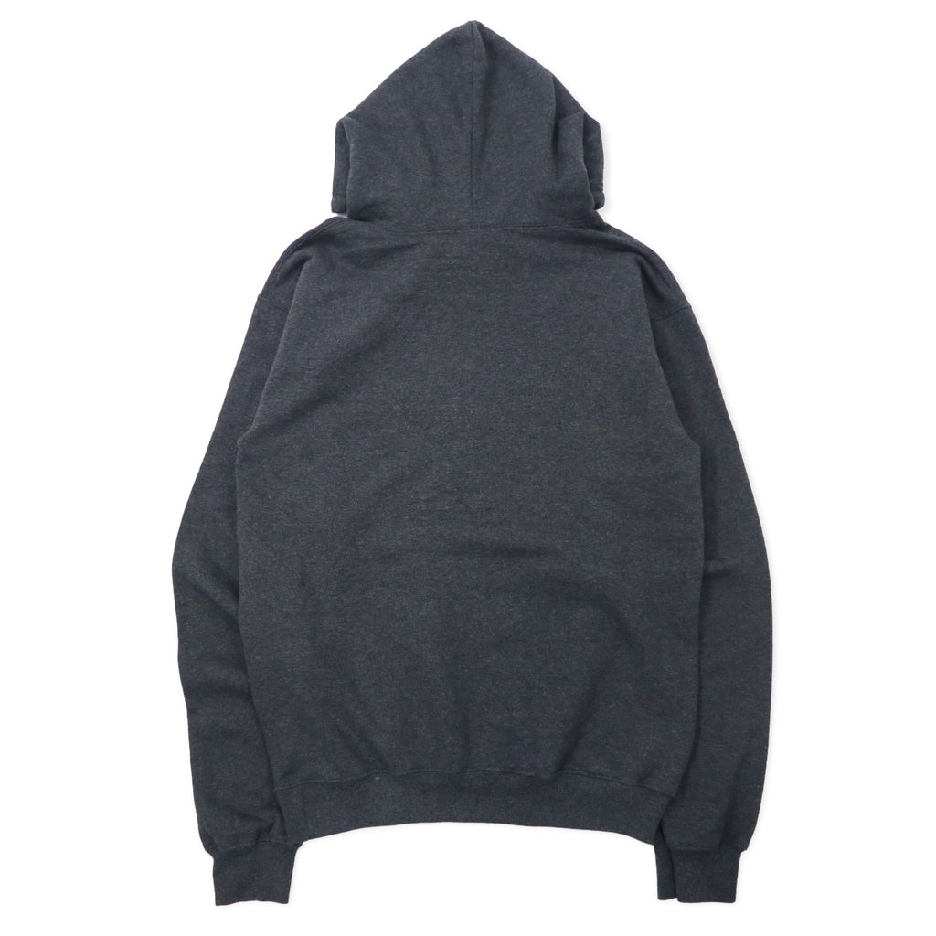 PERRIN WEAR カレッジ プリント プルオーバーパーカー M グレー コットン 裏起毛 Brooklyn